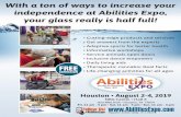 With a ton of ways to increase your independence at Abilities … · 2020-04-24 · Houston • August 2-4, 2019 NRG Center • Hall E One NRG Park • Houston, TX 77054 Fri. 11 am