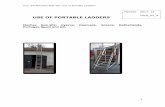 USE OF PORTABLE LADDERS - Number 2 â€“ Ladders used as work stations Ladders may be used as work stations