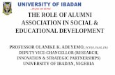 THE ROLE OF ALUMNI ASSOCIATION IN SOCIAL & EDUCATIONAL ... ADEYEMO.pdf · the role of alumni association in social & educational development professor olanike k. adeyemo, fcvsn, faas,