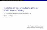 Introduction to computable general equilibrium Introduction to computable general equilibrium modeling