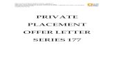 PRIVATE PLACEMENT OFFER LETTER SERIES 177 IM 090… · private placement offer letter dated 3 may, 2019 private placement offer letter for private placement of series 177 unsecured,