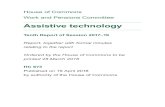 Assistive technology - Parliament · 1 Assistive technology and the disability employment gap 12 2 Specialist vs mainstream assistive technology 17 The future of assistive technology