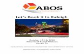 Let’s Book It In Raleigh - abos-outreach.com ABOS...Tina Williams President Chair, Conference Commiee White Oak Library District Romeoville Branch Library Cell: 815‐483‐9076