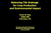 Balancing Tile Drainage for Crop Production and ... · 11/17/2013  · Drainage Water Management (DWM) •Conventional Subsurface Drainage •Controlled Drainage •Subirrigation