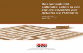 Responsabilité solidaire selon la - LCO-CDO · Disponible en ligne au Available in English ISBN : 978-1-926661-28-5 Responsabilité solidaire selon la Loi sur les sociétés par