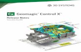 Geomagic Control X Release Notes · 2018-06-27 · 3D Systems, Inc. 4 Improved UI / UX One of the main tenets of Geomagic Control X is to enable high-quality inspection for everyone.