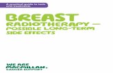 A practical guide to tests and treatments bReAST › Downloads › CancerInformation › ... · 2016-05-05 · Breast swelling A few women will develop swelling of the breast area