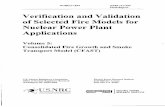 Verification and Validation - NRC: Home PageVerification & Validation of Selected Fire Models for Nuclear Power Plant Applications Volume 5: Consolidated Fire Growth and Smoke Transport