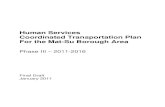 Human Services Coordinated Transportation Plan For the Mat ...dot.alaska.gov/stwdplng/transit/assets/pdf/HSCTP_Mat-Su.pdf · Human Services Transportation Coordination Plan for the
