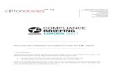 Compliance Briefing London 2017 David Clifton Presentation · The corporate challenges of compliance under the AML regime _____ 1 A brief history I first started advising the UK gambling