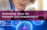 Delivering Value for Patients and Shareholders...presentation and AstraZeneca undertakes no obligation to update these forward-looking statements. We identify the forward-looking statements