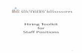 Hiring Toolkit for Staff Positions...3 Posting a Job Affirmative Action Considerations - All positions will be posted by Human Resources (HR) through our Applicant Tracking System