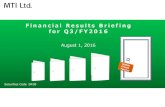 Financial Results Briefing for Q3/FY2016...Q1 Q2 Q3 Q4 Q1 Q2 Q3 Q4 Q1 Q2 Q3 FY2014 FY2015 FY2016 前年同期比 Average revenue per user (ARPU) failed to rise. 9 Trends in ARPU of