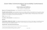 Zoom Video Communications Accessibility Conformance Report … · 2020-05-14 · “Voluntary Product Accessibility Template” and “VPAT” are registered service marks of the
