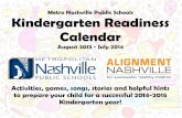 Metro Nashville Public Schools Kindergarten …...Activities, games, songs, stories and helpful hints to prepare your child for a successful 2014-2015 Kindergarten year! Metro Nashville