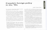 Canada's foreign policy - UNAM · Canada's foreign policy in the '90s s 3n s s i N V I a V 7 1 -1 The Conservative administrations: Normative approach and rapprochement with the United