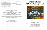 Joy Wigal, Pastor Those Who Serve Faith United Methodist ...Oct 13, 2019  · Eventide Circle will be hosting a capital fundraising luncheon on Sunday, October 27th. We will enjoy