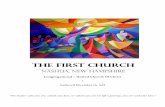 THE FIRST CHURCH · 2020-05-22 · Thy praise shall never, never fail Throughout eternity. GREETINGS CHILDREN’S MESSAGE PROCLAMATION OF GOD'S WORD SCRIPTURE READINGS 1 Peter 4:12-14;