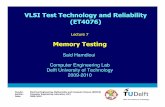 VLSI Test Technology and Reliability (ET4076) · 2016-02-10 · VLSI Test Technology and Reliability 2 Stuck-at faults are used to model defects and limit test space Motivation •