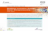 Realizing Innovation through Social Entrepreneurship · This brief describes how the non-profit organization Realizing Innovation through Social Entrepre- neurship (RISE) in Egypt