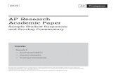 AP Research Academic Paper · research method, with questionable alignment to the purpose of the inquiry. Logically defends the alignment of a detailed, replicable research method