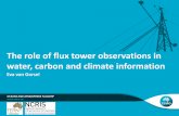 The role of flux tower observations in water, carbon and climate … · 2014-11-23 · water fluxes. They are doing so by merging of information from networks of flux towers, biophysical