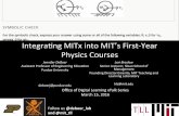 Integrang) MITx)into)MIT’s)FirstYear) …web.mit.edu/xtalks/Deboer-Breslow-xTalk-slides-3-16-16.pdf2016/03/16  · Integrang) MITx)into)MIT’s)FirstYear) Physics)Courses) JenniferDeBoer