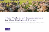 The Value of Experience in the Enlisted Force...Value of Experience in the Enlisted Force, cosponsored by the Assistant Secretary of the Army for Manpower and Reserve Affairs and by