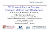 3D Current Path in Stacked Devices: Metrics and Challenges€¦ · 3D Workshop 2011 H.B. Kor1,2, F. Infante3, P. Perdu2, C.L. Gan1 and D. Lewis4 1Nanyang Technological University