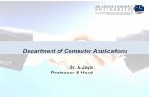 Dr. A.Jaya Professor & Head · 2017-01-23 · Ameex Technologies Project Internship and Placements was provided for final year students. Hibrise Technologies Project Internship and