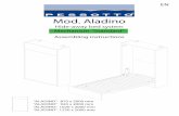 Mod. Aladino - Schachermayer · “ALADINO” 870 x 2000 mm “ALADINO” 920 x 2000 mm “ALADINO” 1020 x 2000 mm “ALADINO” 1220 x 2000 mm Assembling instructions Mod. Aladino