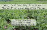 Using Soil Fertility Practices to Solve Problems on Your Farm Fertili… · Laurie Drinkwater Cornell University NOFA-VT, January 19, 2010. Soil ecology: Plant-microbe interactions