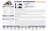 UTEP MINERSFOOTBALL...2017/10/23  · in the weight room transformed him into a college standout and, ultimately, one of the NFL’s top linebackers. His Miner career produced 324