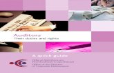 ODCE - Auditors - Their duties and rights - A quick guide and Publications... · Auditors Their duties and rights 5 If the auditor cannot give a positive opinion, they may give: •