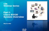 Part I: Cisco BYOD System Overview...© 2012 Cisco and/or its affiliates. All rights reserved. 1Cisco Confidential CIN Webinar Series Part I: Cisco BYOD System Overview May 23, 2012©
