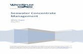 Seawater Concentrate Managementregionaldesal.com/downloads/Seawater_Concentrate_WP.pdfdesalination stakeholder community are encouraged to submit their constructive comments to white‐papers@watereuse.org