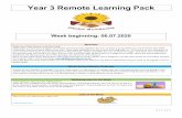 Year 3 Remote Learning Pack...2020/07/06  · 1 | P a g e Year 3 Remote Learning Pack Welcome Hello from Miss Buxton and Miss Cole! Hello Year 3, Here we are again with some more learning