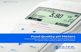 Food Quality pH Meters - WordPress.com · Food Quality pH Meters. Five models designed for food professionals. Hanna food quality pH meters are rugged and portable with the performance