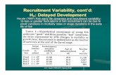 Recruitment Variability, cont’d: Ho: Delayed Development ... · K.E. Selph, OCN 621, Spring 2008 Density-dependent Population Regulation Potential contributing mechanisms: Reduced