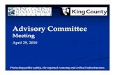 King County Flood Control District Advisory …...King County Flood Control District Advisory Committee Meeting Presentation - April 29, 2010 King County king county, flood control