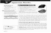 Igneous Rocks - Science Department - Homeatisciencedepartment.weebly.com/uploads/5/4/8/6/54867073/... · 2018-01-25 · Classifying Igneous Rocks . The first rocks to form on Earth