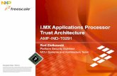 i.MX Applications Processor Trust ArchitectureTM 2 i.MX-based products • Rich, mobile, end-user, connected platforms • Increasingly valuable assets: end-user data, licensed content,