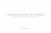 Doral Academy of Nevada - Nevada Department of Education€¦ · calibration among administrators as to what comprises effective as well as quality instruction. Doral system-wide