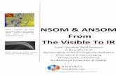 NSOM & ANSOM€¦ · With Spectral NanoImaging maging of DNA Decorated with 3 nm Q-dots (Inset: On-line Multiprobe AFM With A 5 nm Supersensor Probe) Broad Band IR Active NSOM Source