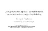 Using dynamic spatial panel models to simulate housing ... · • Mutl (2006) –mixes the Arellano and Bond (1991) and Kapoor, Kelejian and Prucha (2007) approaches to estimate a