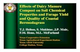 Effects of Dairy Manure Compost on Soil Chemical ...compost.tamu.edu/docs/compost/research/study2/thesisdefensetj.pdf · Extensive Growth in Dairy Industry • Confined Animal Feeding