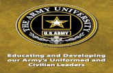 Educating and Developing our Army’s Uniformed and Civilian ...Army Strategic Education Program-Command, Pre-Command Course, Command Sergeants Major Course, and Command ... · Finalize