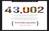 MEDIA PLANNER 2015 - Food In Canada · The largest and most qualified audited Canadian circulation The only Canadian food and beverage magazine with 3rd party audited circulation