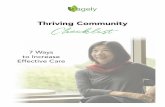 Thriving Community Checklist - Sagely · Thriving Community Checklist 7 Ways to Increase Effective Care. ... and birthdays provides your community, residents, and fami-lies with the