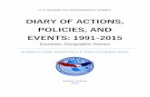 DIARY OF ACTIONS, POLICIES, AND EVENTS: 1991-2015In 1990, Donald Orth published the “Diary of Actions, Policies and Events: 1890 – 1990,” documenting the notable actions, policies,